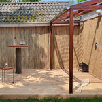 Dikke rietmatten wandbekleding 180 cm hoog